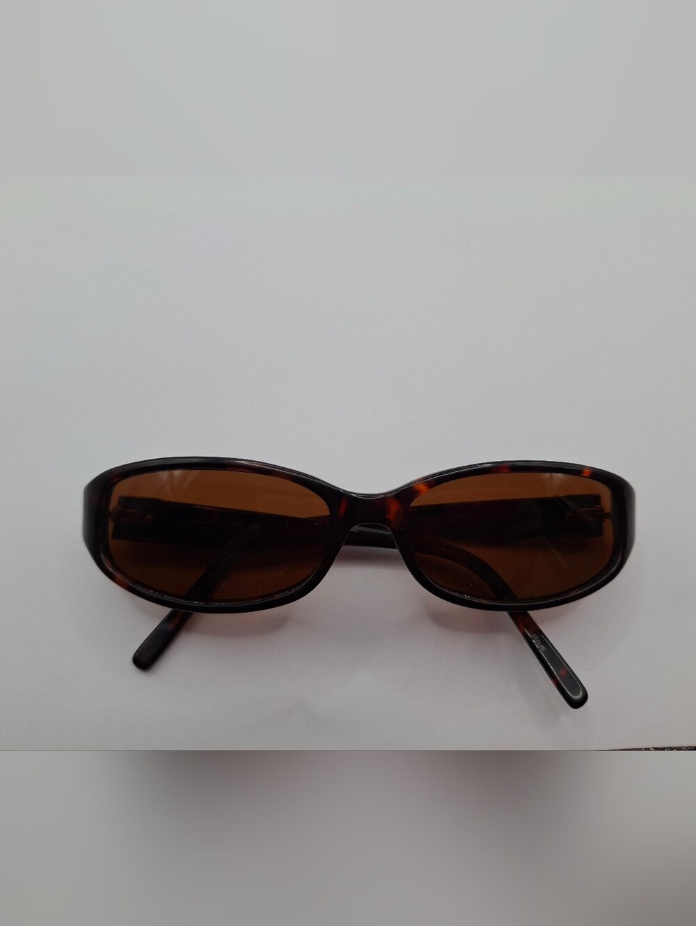 Vintage Y2K Calvin Klein Tortoiseshell Brown Lens Oval Sunglasses